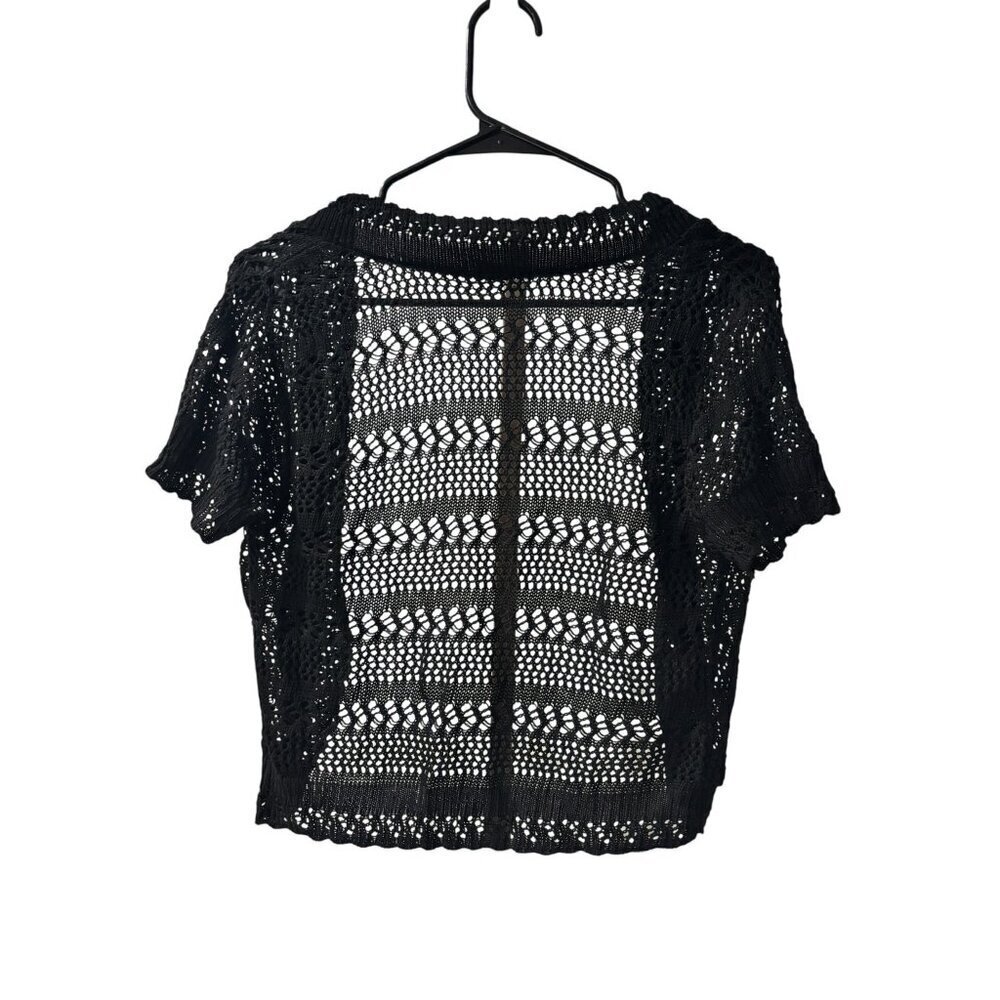 Sweet Kizz Women's Black Knitted Shrug - Picture 3 of 6
